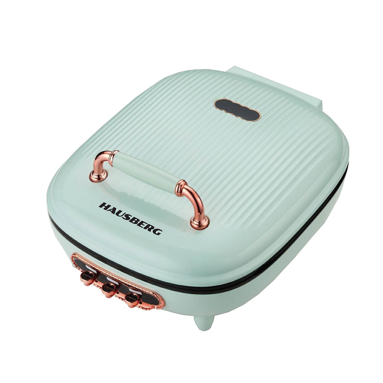 Aparat electric pentru pizza si grill HAUSBERG HB-3565, 1400-1700W, Placa deincalzire cu doua laturi, Termostat, Bachelina Imagine principală a produsului