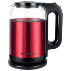 Cana electrica fierbator HAUSBERG HB-3622RS, 1500 - 1800W, capacitate 2L, oprire automata, indicator luminos, Rosu-Negru