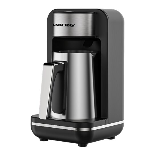 Aparat pentru preparat cafea turceasca HAUSBERG HB-3821IN, 400-500W, 250ml, protective supraincalzire, termostat, Inox-Negru Imagine principală a produsului