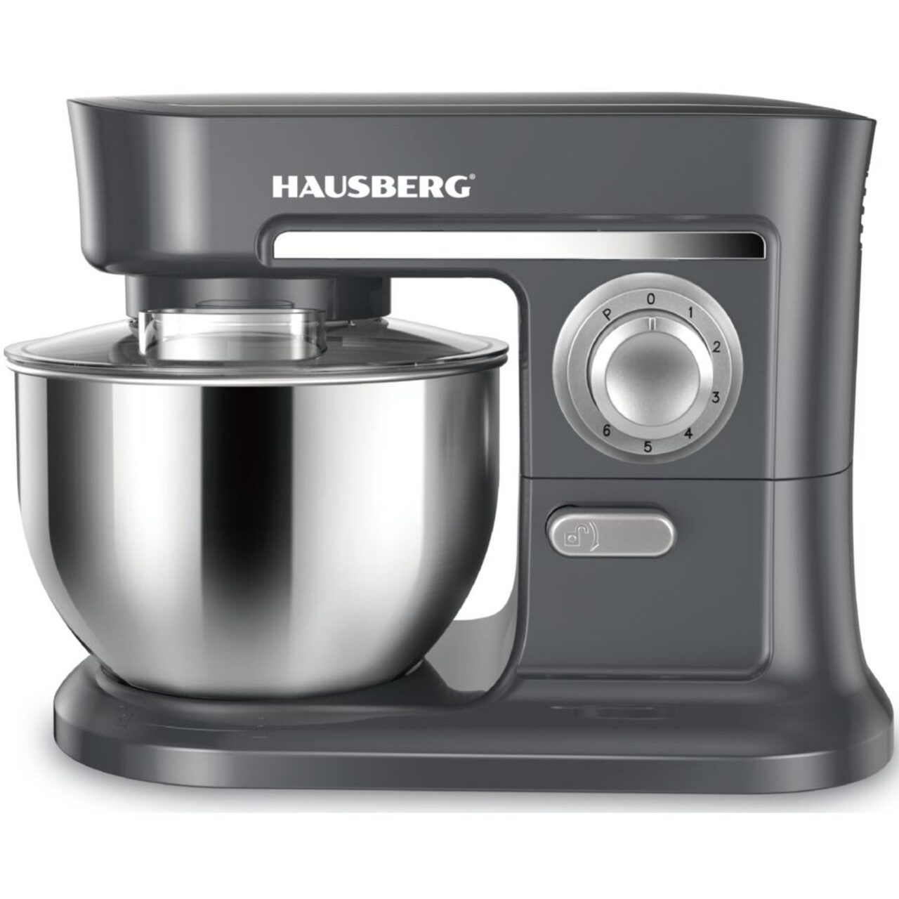 Mixer cu bol HAUSBERG HB-7620GR, putere 700-800W, 5 litri, 6 viteze, Gri Imagine principală a produsului