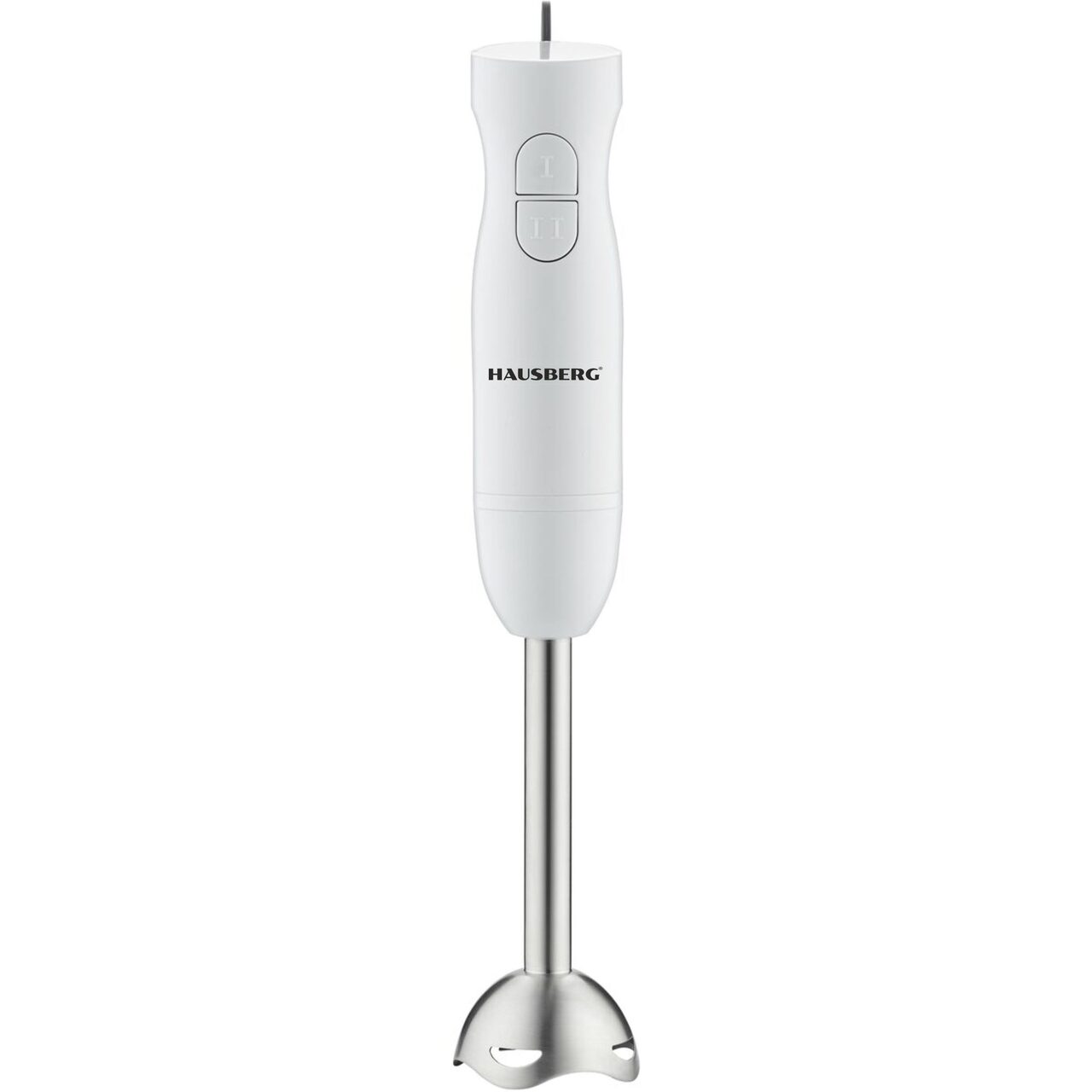 Blender de mana HAUSBERG HB-7674AB, 300W, 2 viteze, material ABS, lame din otel inoxidabil, Alb Imagine principală a produsului