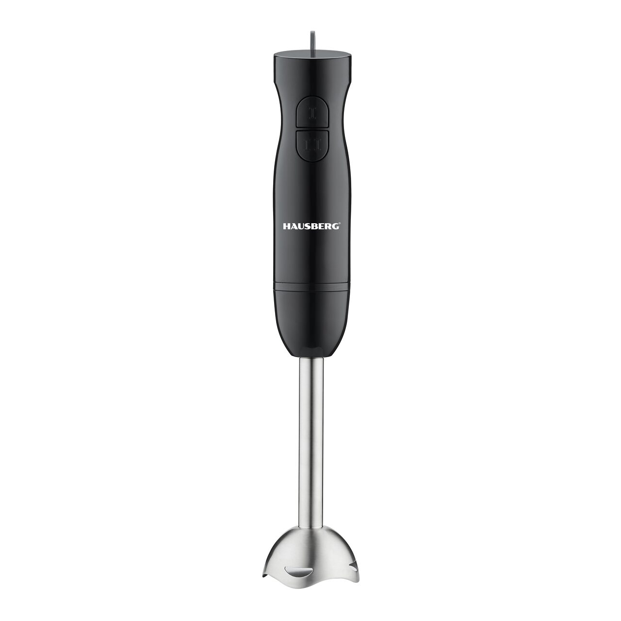 Blender de mana HAUSBERG HB-7674NG, 300W, 2 viteze, material ABS, lame din otel inoxidabil, Negru Imagine principală a produsului