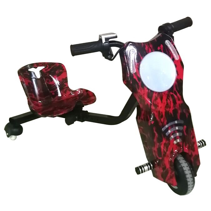 Tricicleta electrica drift pentru copii HAUSBERG HB-KD04RS,*Putere: motor 150-200W Bluetooth,  3 niveluri viteza, suspensie spate, autonomie 8-12 km, tip de incarcare 3h, accesorii