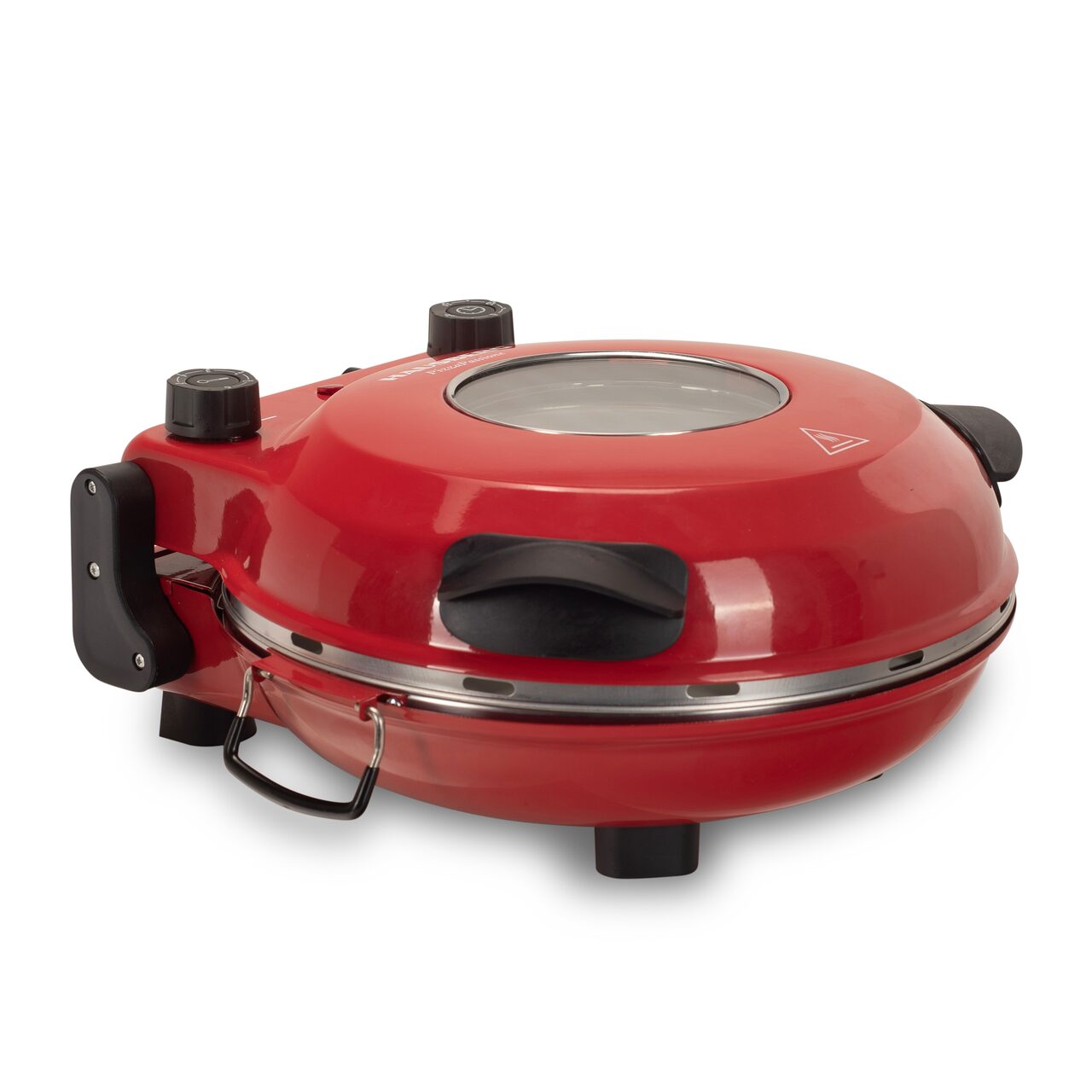 Cuptor special pentru pizza XL HAUSBERG HB-675RS cu suprafata de coacere din piatra, termoregulator pana la 405° C, Rosu Imagine principală a produsului