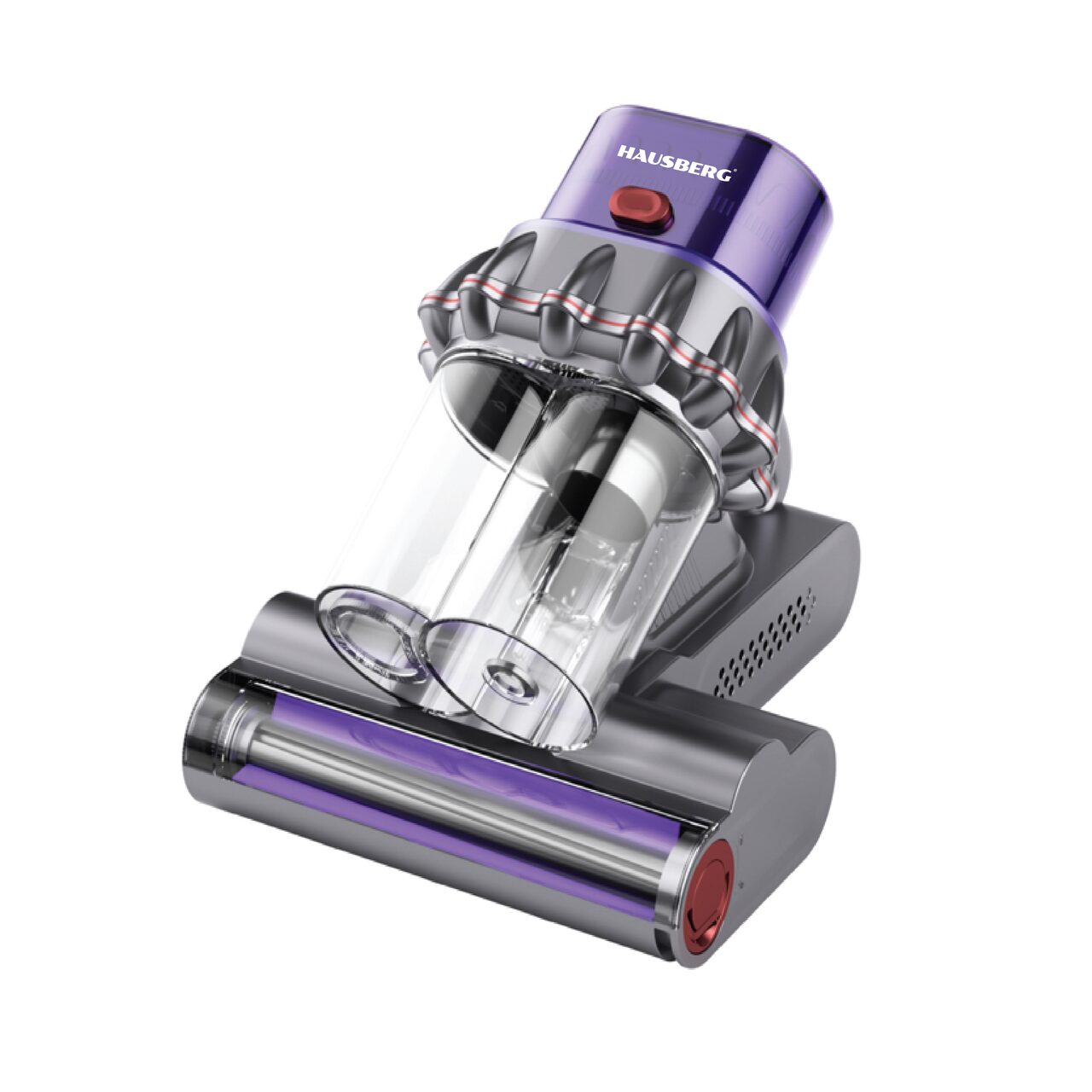 Aspirator UV antiacarieni cu afisaj digital multifunctional HAUSBERG HB-2022MV, 400-600W, sterilizare UV, ioni negativi, purificare cu ultrasunete, Mov-Gri Imagine principală a produsului