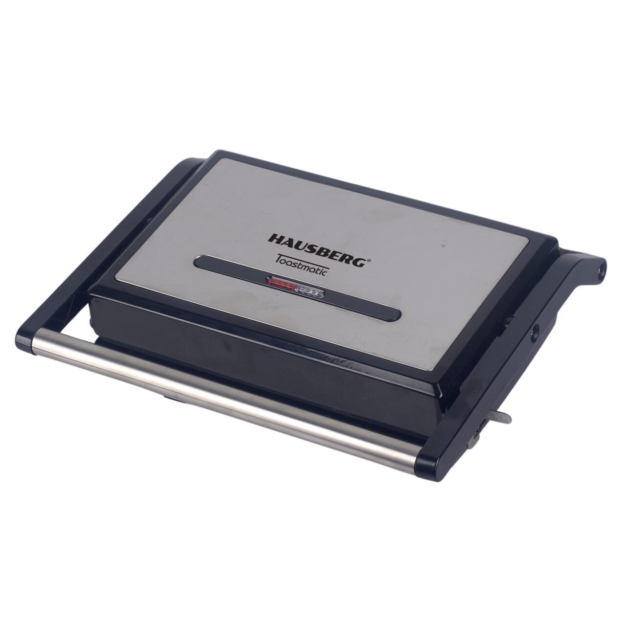 Sandwich maker & grill HAUSBERG HB-539IN, 1100-1300W, Termostat reglabil, Placi acoperite cu granit, Corp din Inox Imagine principală a produsului