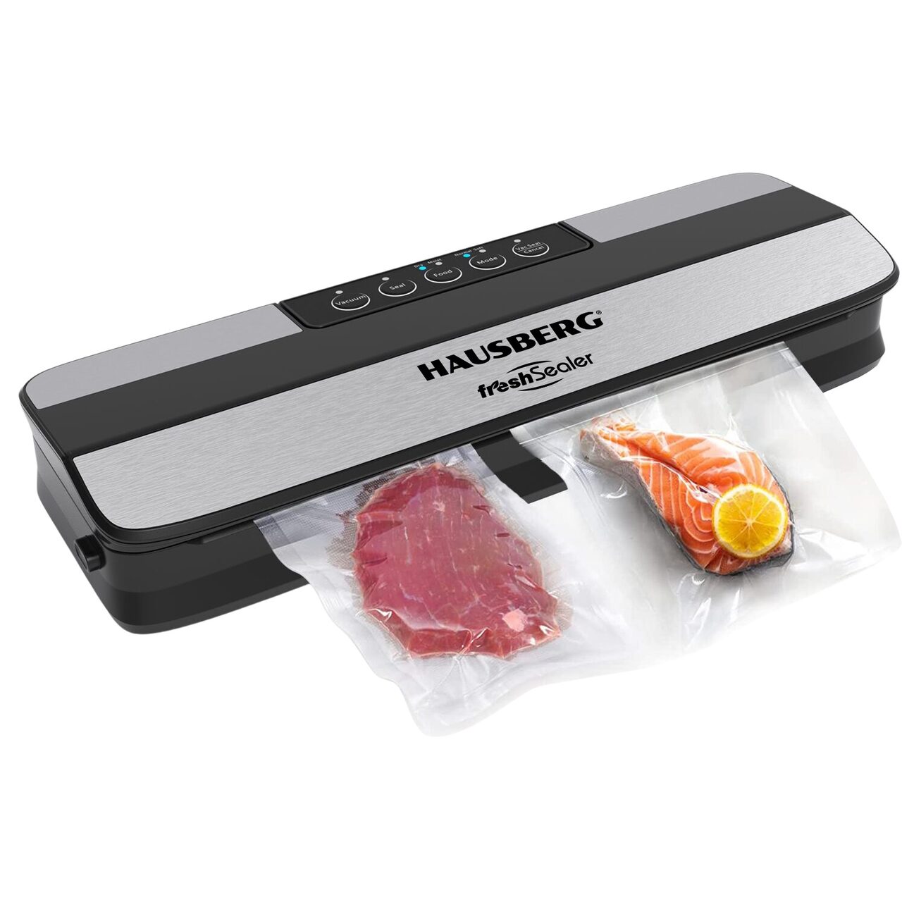 Aparat de vidat HAUSBERG HB-2645NG, 120W, 5 Butoane, Latime maxima 30cm, Capacitate 3,5-4L/min, Negru-Argintiu Imagine principală a produsului