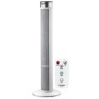 Ventilator turn Hausberg HB-5952AB, 55W, 38 inch, 3 viteze, temporizator 24h, LED, oscilatie, telecomanda, alb
