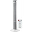 Ventilator turn Hausberg HB-5952AB, 55W, 38 inch, 3 viteze, temporizator 24h, LED, oscilatie, telecomanda, alb