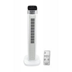 Ventilator turn digital Hausberg HB-5953AB, 55W, 41 inch, 3 viteze, 3 moduri, temporizator 24h, LED, oscilatie, telecomanda, difuzor parfum, alb