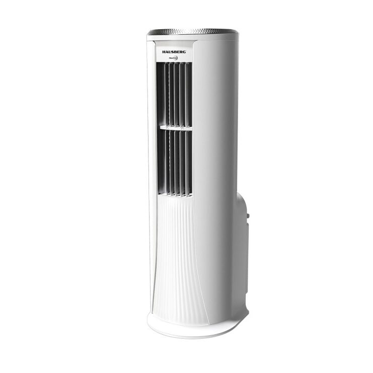 Aer conditionat portabil 4 in 1 Hausberg HB-5970AB, 16000 BTU, 2000W, racire, incalzire, ventilator, dezumidificare, 3 viteze, rezervor 1L, telecomanda, alb Imagine principală a produsului