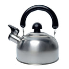 Ceainic din inox cu fluier HAUSBERG HB-H464IN, pentru Plita gaz, ceramica, electrica & inductie, Capacitate 1.6L