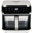 Friteuza cu aer Hausberg HB-2343AB, 6.5L, cos sticla, 12 programe, touchscreen, 1200W-1400W, 65-200°C , Alb
