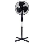 Ventilator cu picior 16 inch HAUSBERG HB5100NG, 40–55W, 3 viteze, oscilatie 80 grade, motor silentios, reglabil