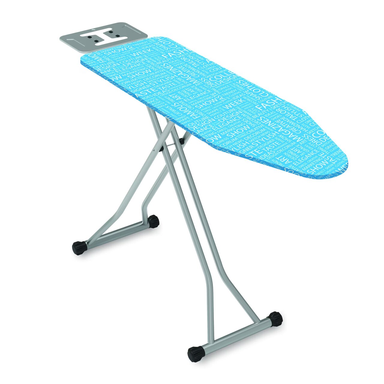 Masa de calcat Ertone G111M, vopsea electrostatica, husa bumbac si poliester, suport pentru fierul de calcat, priza incorporabila, 38 x 93 x 120 cm Imagine principală a produsului