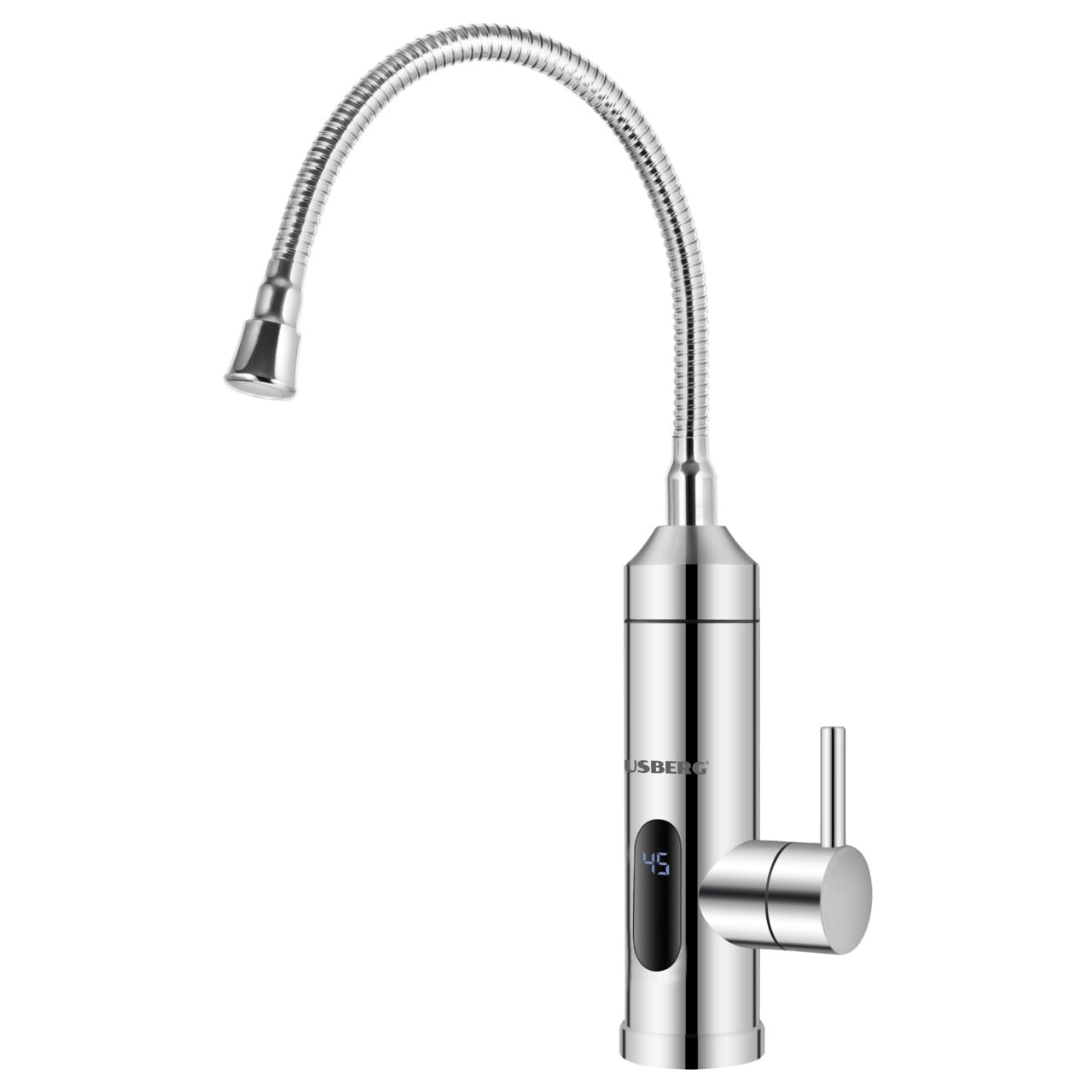 Incalzitor instant de apa Hausberg HB-F5017, 3600W, Afisaj LED, Inox 304, Furtun flexibil, Termostat 60°C, IPx4 Imagine principală a produsului