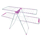Uscator de rufe metalic Genius Dublu Maestro ERTONE G95U, 130x60x123cm, 6 randuri de suport, pliabil, sustine 20 Kg