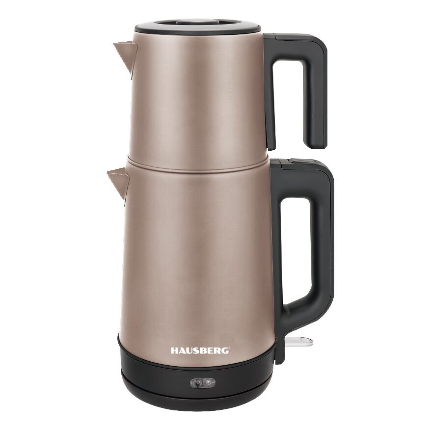 Cana electrica inox pentru ceai cu ceainic, 2L fierbator, 1L infuzor, mentinere cald Hausberg HB3636AU Imagine principală a produsului