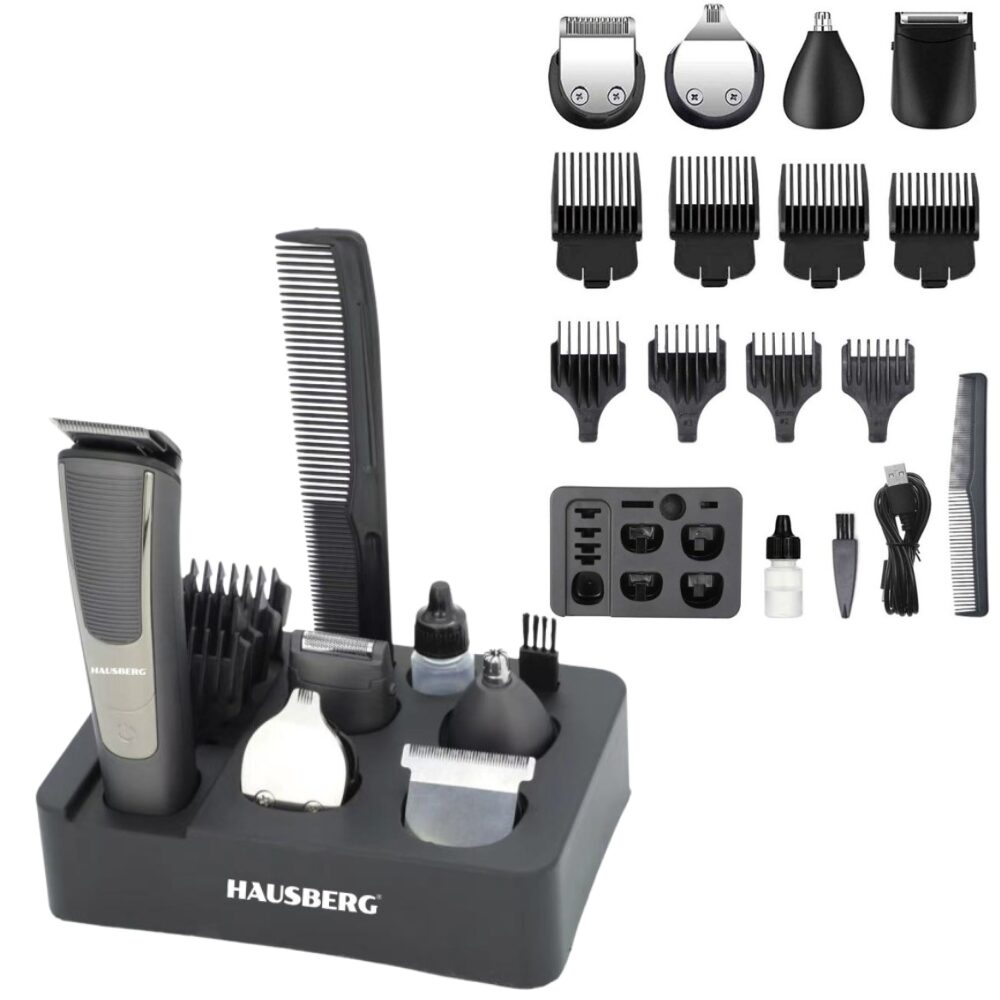 Set de tuns 8 in 1 reincarcabil Hausberg HB-96GR Digital 600mAh USB Type-C Imagine principală a produsului