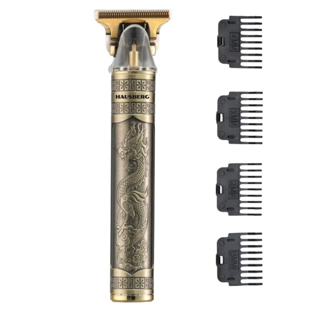 Masina de tuns metalica reincarcabila Hausberg HB-69RTR 800mAh USB Type-C Design Retro Imagine principală a produsului