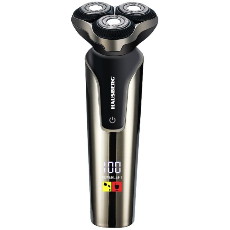 Aparat de tuns barba reincarcabil Hausberg HB-78GR 1200mAh IPX6 USB Type-C Imagine principală a produsului