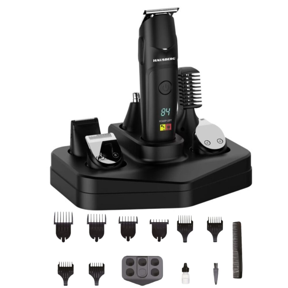 Set de tuns 10 in 1 reincarcabil Hausberg HB-97NG Digital 600mAh USB Type-C Imagine principală a produsului