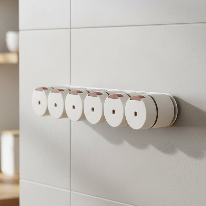 Set 6 Recipiente Condimente cu Suport Magnetic Inox – Organizator Bucătărie Imagine secundară a produsului