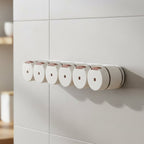 Set 6 Recipiente Condimente cu Suport Magnetic Inox – Organizator Bucătărie
