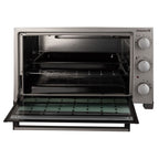 Cuptor electric Hausberg HB 9320 , 1420 W, 38 L, timer, termostat, 2 tavi, Gri/Negru