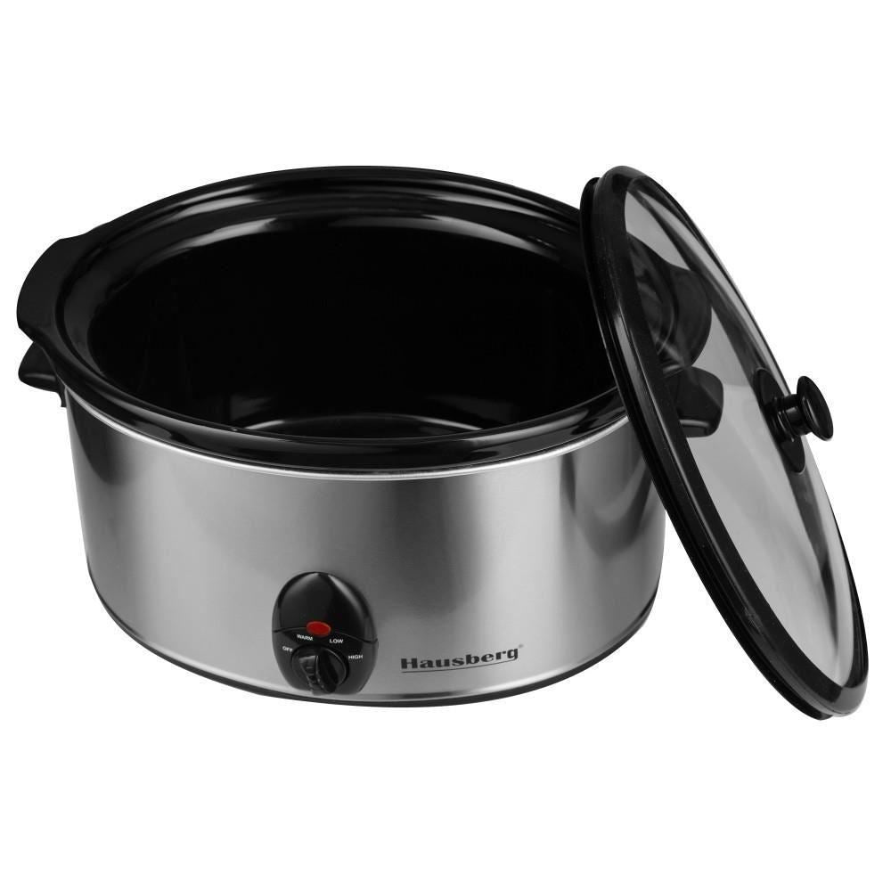 Oala Electrica cu capac Hausberg HB-1300, sticla termorezistenta, 3.5 L, 200 W