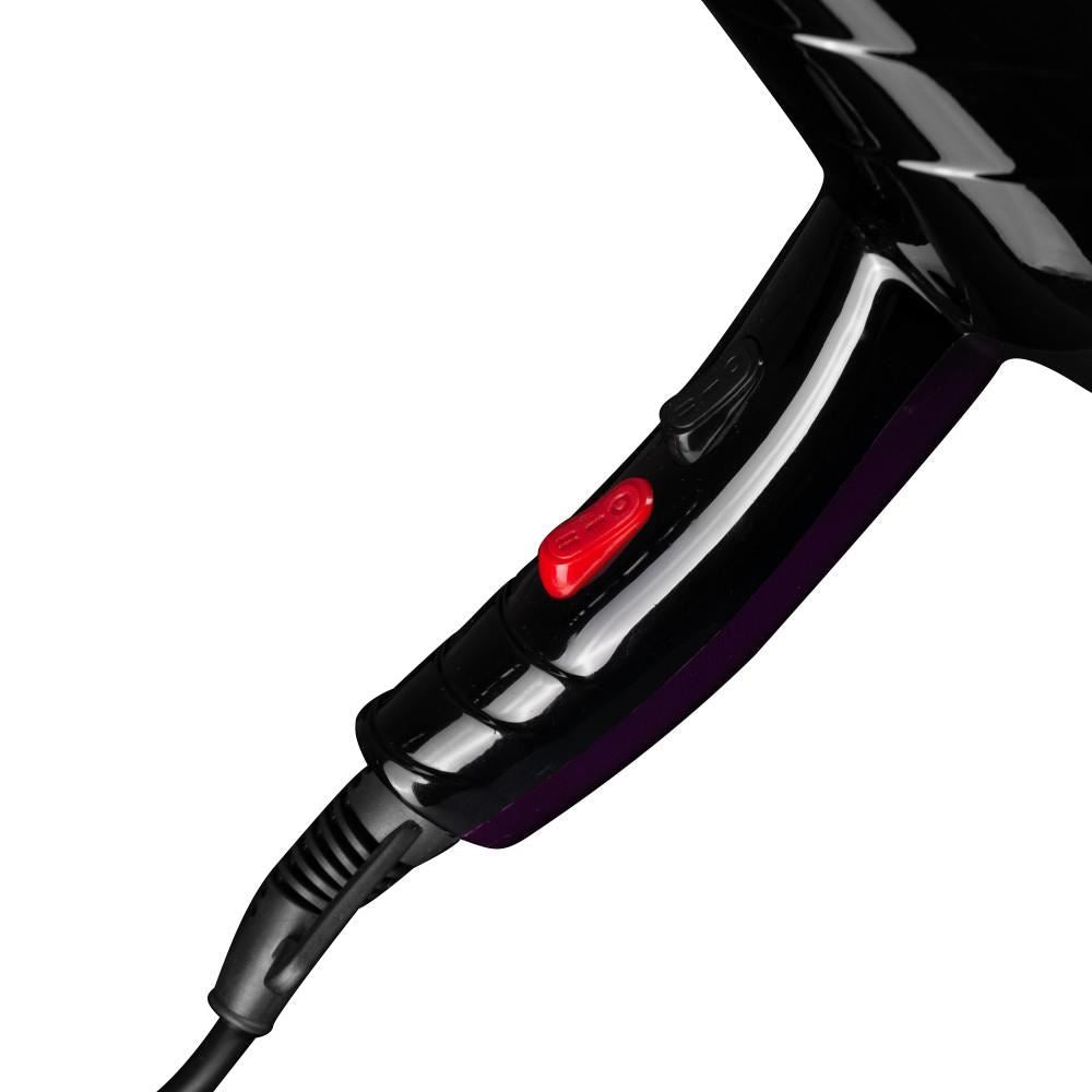 Uscator de par Hausberg HB-26MV , Putere 2000-2400W,2 trepte de viteza, Negru-Mov