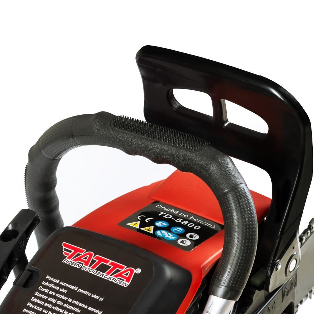 Drujba profesionala cu lant Tatta TD5800, 3.54 CP, 58 CC, 0.55 l, benzina, Lant, Sina