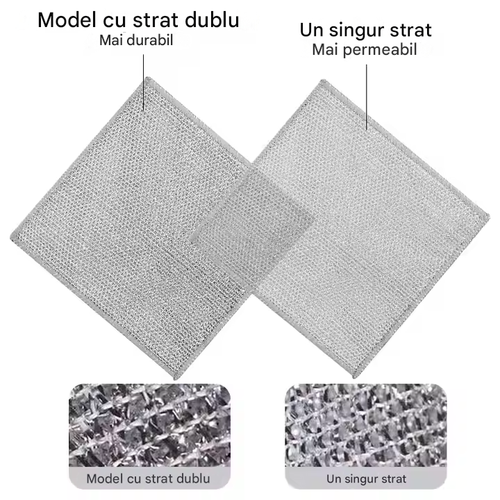 Set 10 Lavete Microfibră pentru Vase 20x20 cm – Absorbante și Rezistente