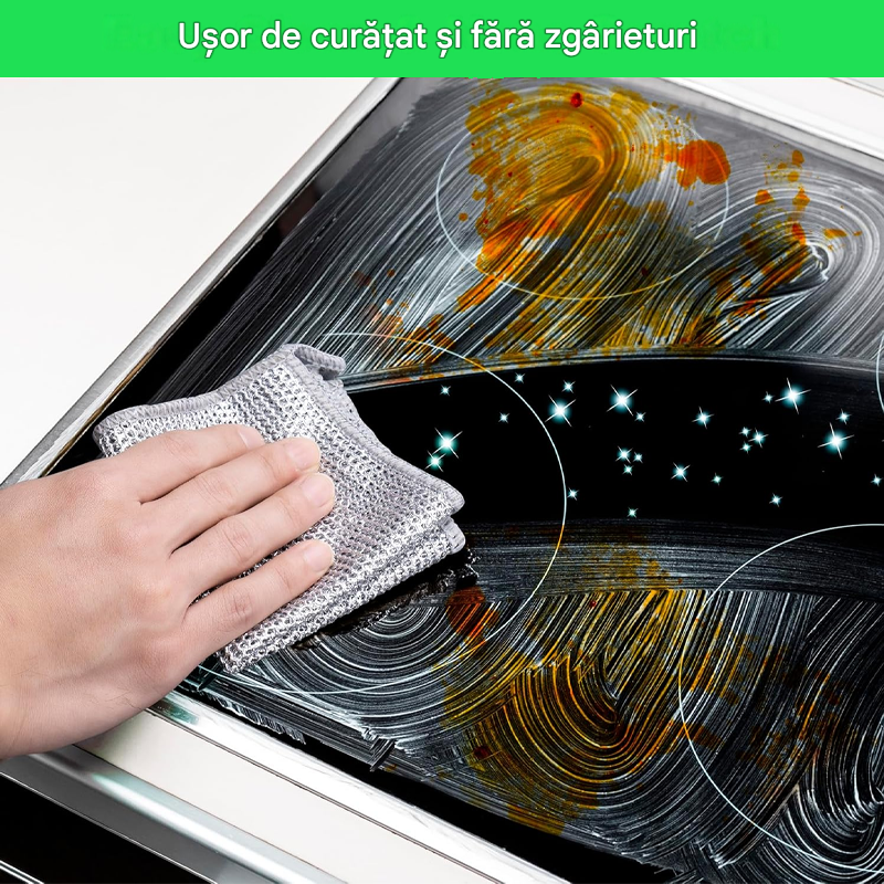 Set 10 Lavete Microfibră pentru Vase 20x20 cm – Absorbante și Rezistente