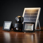 Proiector Solar LED Dublu 200W cu Senzor de Mișcare și Telecomandă – Impermeabil IP67