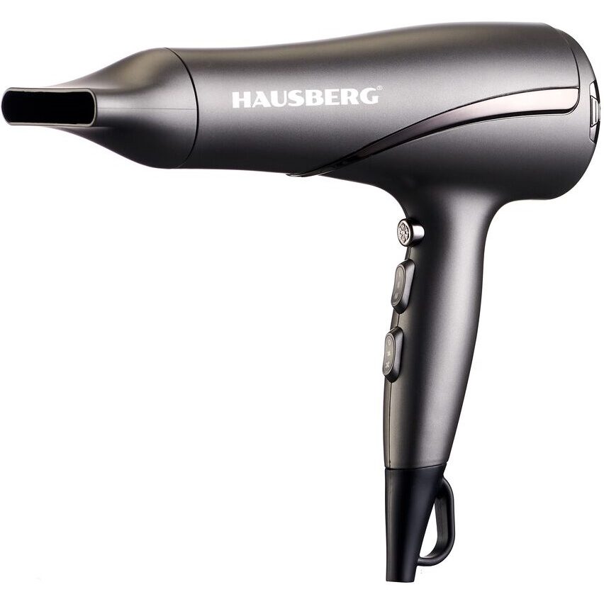 Uscator de par HAUSBERG HB-24GR, 1800 W - 2200 W, 2 viteze, 3 setari temperatura, functie uscare rapida, gri Imagine principală a produsului