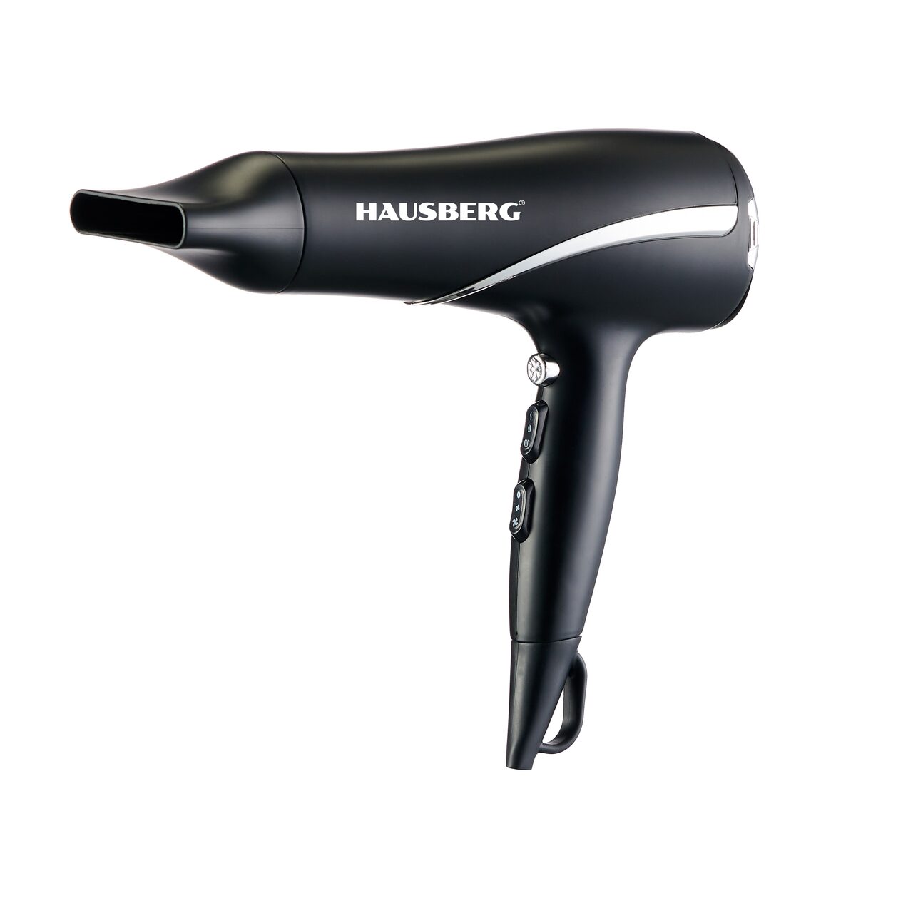 Uscator de par HAUSBERG HB-24NG, 1800 W - 2200 W, 2 viteze, 3 setari temperatura, functie uscare rapida, negru Imagine principală a produsului
