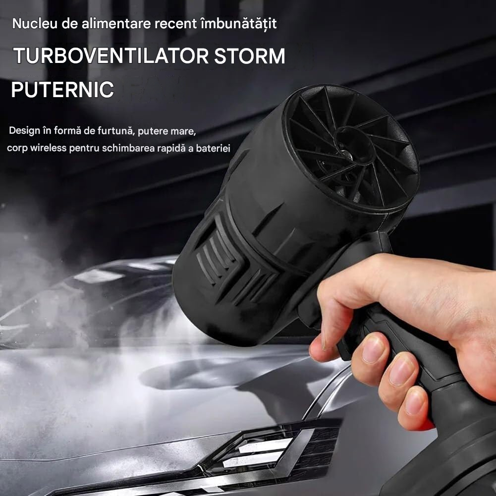 Suflantă Aer Portabilă 48V cu 2 Acumulatori – Uscare Auto, Curățare Praf & Zăpadă