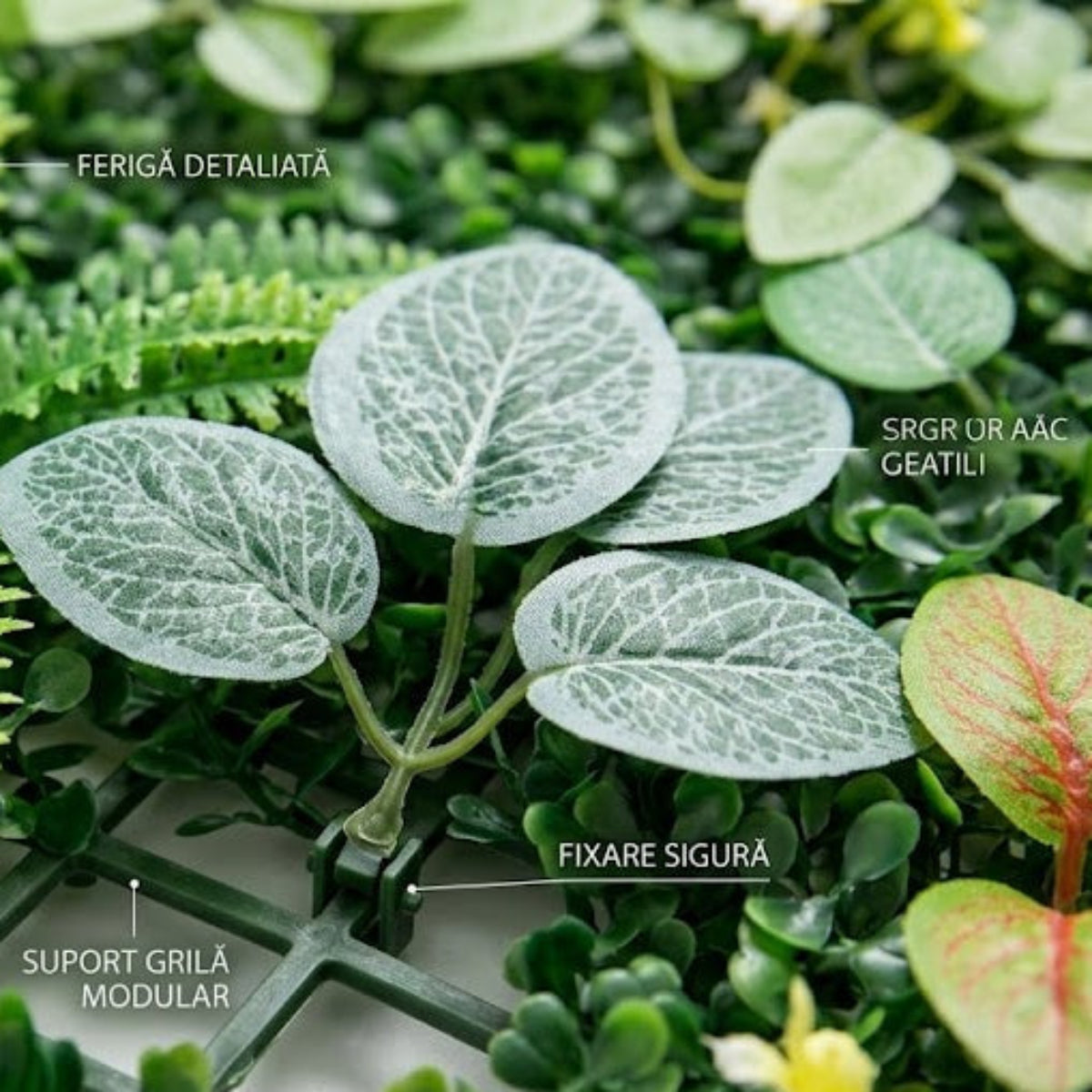 Panou Verde Decorativ Cu Frunze 60x40 cm