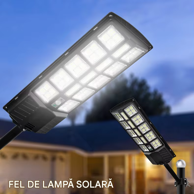 Lampă Solară LED Exterior 7700LM – 720 LED, Telecomandă, 3 Moduri, Impermeabilă