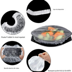 Set Huse Elastice Reutilizabile pentru Alimente – Ecologice, Non-Toxice
