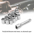 Trusă Chei Tubulare 40 Piese – Metric & SAE, Clichet 1/4" și 3/8"