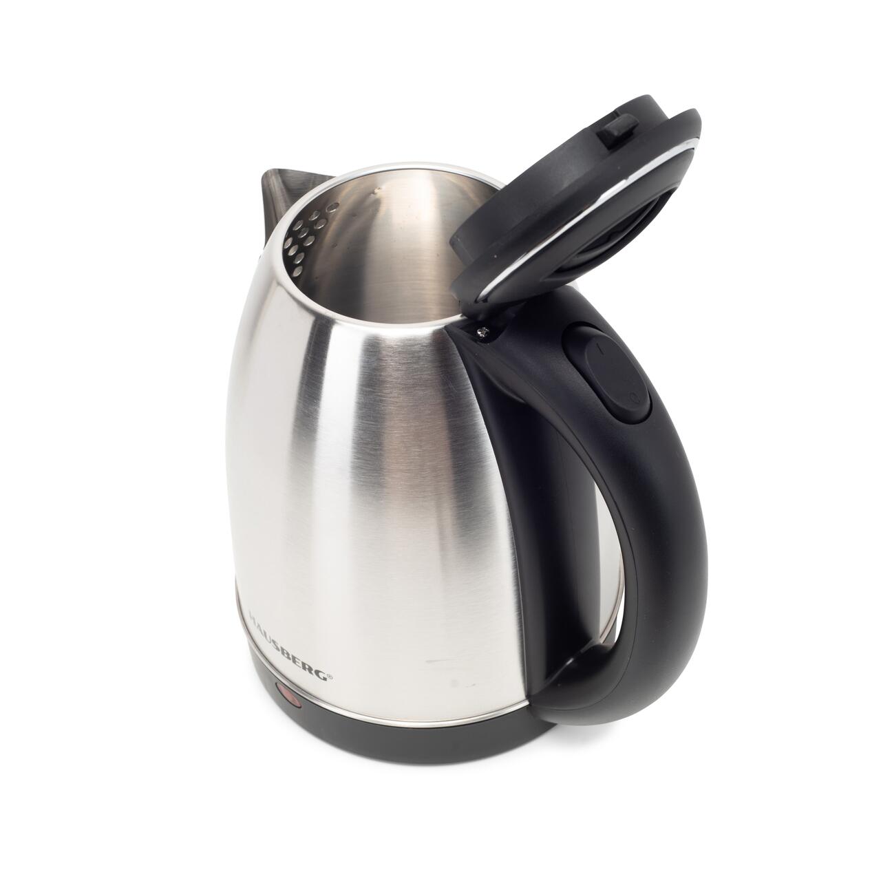 Cana fierbator inox Hausberg HB-3615, 1500 W, 1.8 L, suport rotativ, sistem de protectie