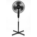 Ventilator cu picior 16 inch HAUSBERG HB5100NG, 40–55W, 3 viteze, oscilatie 80 grade, motor silentios, reglabil