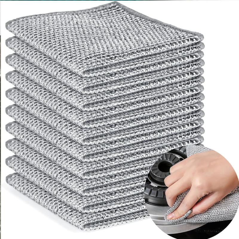 Set 10 Lavete Microfibră pentru Vase 20x20 cm – Absorbante și Rezistente