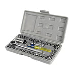 Trusă Chei Tubulare 40 Piese – Metric & SAE, Clichet 1/4" și 3/8"
