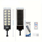 Lampă Solară Stradală 300W cu Telecomandă – IP65, Senzor de Mișcare, 3 Moduri de Iluminare