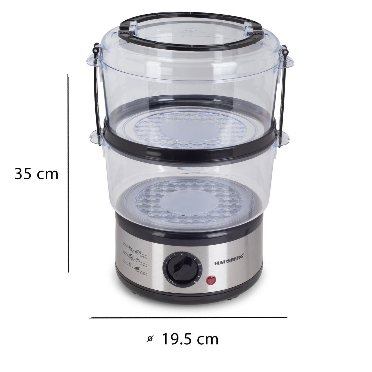 Aparat gatit cu aburi Hausberg HB-1350, 4.8L, 400W