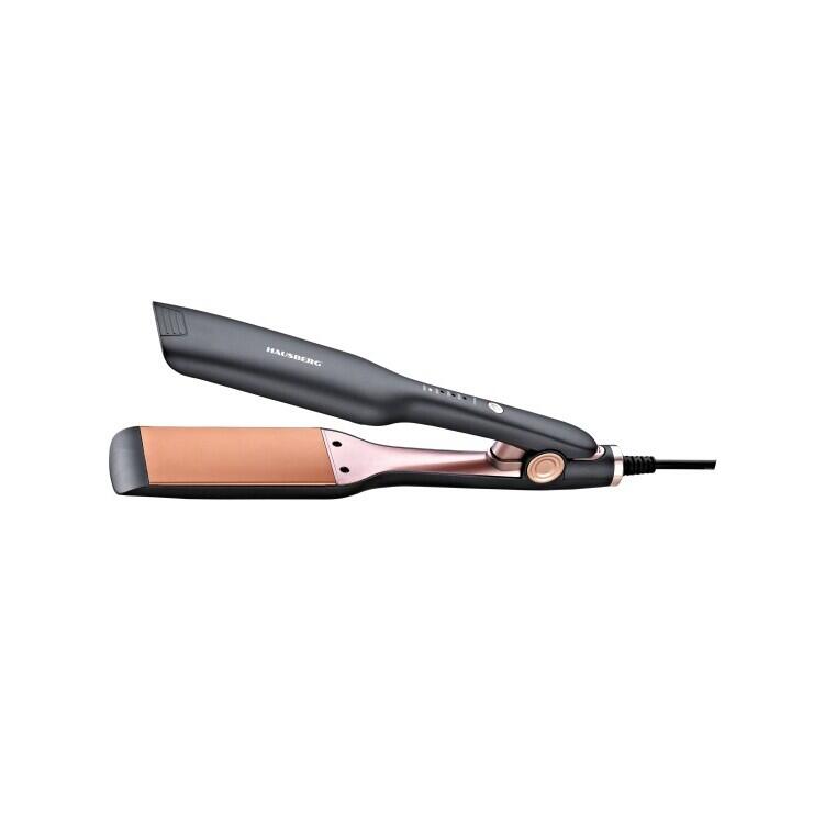 Placa de Par HAUSBERG HB-202NG, Uscat/Umed, 160-220°C, 4 trepte, Control digital, Incalzire PTC, 60W