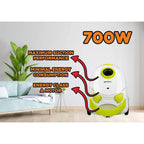 Aspirator cu sac Hausberg HB2080VR, 1500W, Capacitate 1.5L, Alb/Verde